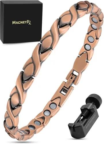 MagnetRX® Reines Kupfer Magnetarmband für Damen – Ultrastarke magnetische Wirkung