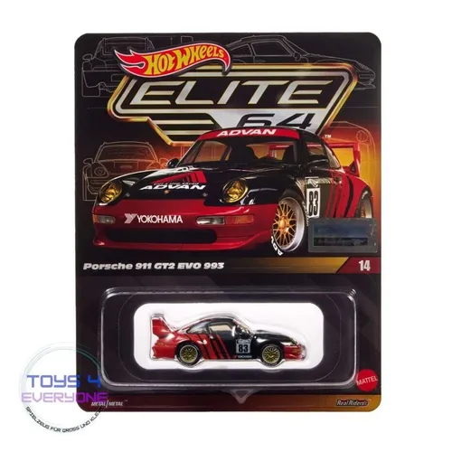 Hot Wheels Collectors Elite64 Porsche 911 GT2 EVO 993 Limited US-Edition OVP