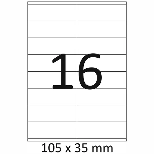 Etiketten A4 105 x 35mm 100 Blatt = 1600 Stück