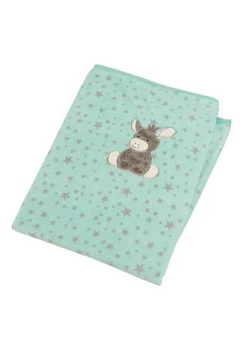 Sterntaler Plüschdecke Esel Emmi - Babydecke 75 x 100 cm aus weichem Microfleece, ideal für Babys ab der Geburt, perfekt zum Kuscheln und Zudecken, maschinenwaschbar und pflegeleicht.