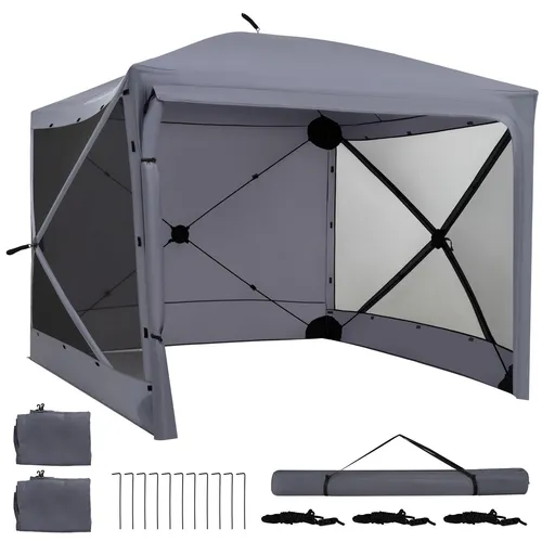 COSTWAY Pop Up Faltpavillon mit abnehmbaren Seitenwänden