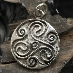 Drachensilber Triskelion Shild Anhänger aus 925 Silber von Drachensilber