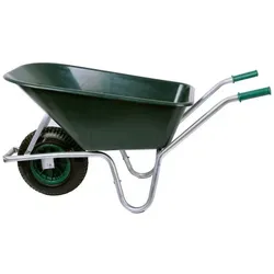 SZ METALL Schubkarre 100 l, 150 kg – grün - Aschenbecher mit großzügigem Volumen von 100 l, ideal für Gartenarbeiten und Baustellen, robustes Stahlmaterial und kugelgelagerte Räder für einfache Handhabung.