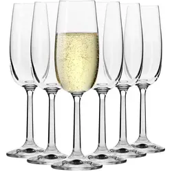 Krosno Glass Sektgläser,, Transparent, Glas, 0.17 L, Hergestellt in Europa, leicht zu reinigen, Essen & Trinken, Gläser, Champagner- & Sektgläser