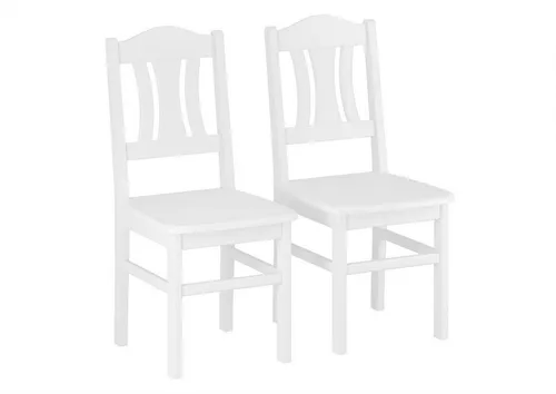 ERST-HOLZ Esszimmerstuhl Massivholz in Weiß - Einzel- oder Doppelpack - Hochwertiger Massivholzstuhl aus Kiefer, waschweiß lackiert. Ideal für verschiedene Einrichtungsstile, stabil und einfach zu montieren.