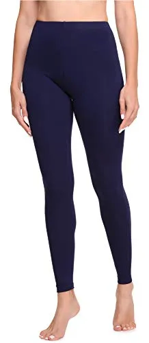 Ladeheid Damen Lange Leggings aus Viskose LA40-201(Marineblau, 38)