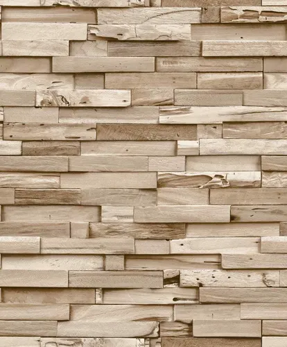 Vliestapete 3D-Effekt Holz Optik
