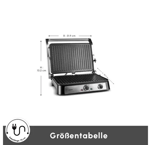 Karaca Toaster Karaca Toastmate Inox Toaster und Grillgerät 6 Scheiben 2000 W