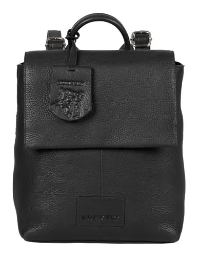 Burkely Soft Skylar City Rucksack Leder 27 cm - Schwarz - Eleganter Rucksack aus hochwertigem Leder, ideal für den urbanen Alltag und mit viel Stauraum für persönliche Gegenstände.