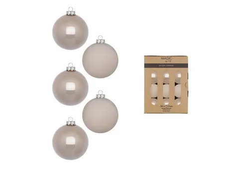 MAGIC by Inge Weihnachtsbaumkugel, Weihnachtskugeln Glas 3cm 24 Stück - Fine Alabaster