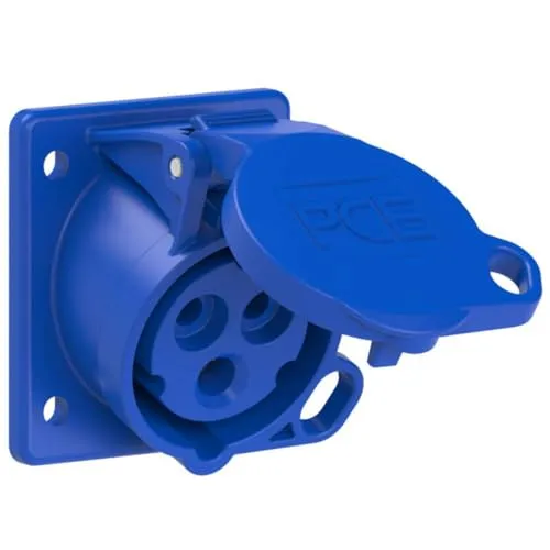 PCE CEE-Anbausteckdose 16A, 3p, 6h, IP44/IP54 - Steckdosen & Zubehör, robustes PA6 Gehäuse für hohe Langlebigkeit und vielseitige Einsatzmöglichkeiten dank IP44/IP54 Schutzart.