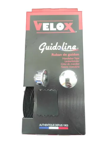 Lenkerband Velox Fahrrad Rennrad schwarz 2 Rollen und Lenkerstopfen