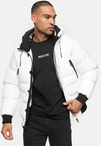 Indicode Winterjacke INPaulix XL - Offwhite - Funktionsjacke mit kapuze, wetterfest und ideal für die kalte Jahreszeit. Hochwertiges Polyamid-Material sorgt für optimalen Schutz und Tragekomfort.