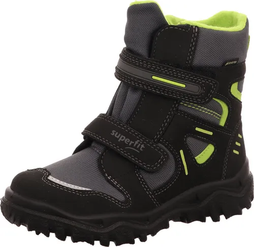 Superfit Jungen HUSKY - gefütterte Gore-Tex Schneestiefel in Schwarz/Grün, 40 EU - Wanderschuhe für kalte Tage: Die veganen HUSKY Stiefel bieten Wärme und Komfort, während die leichte Sohle eine natürliche Abrollbewegung unterstützt.