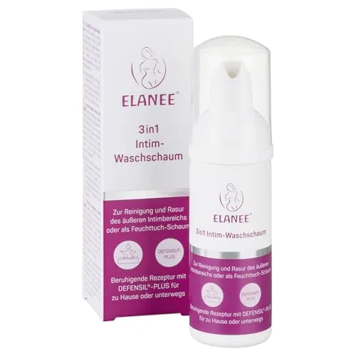 ELANEE 3in1 Intim-Waschschaum mit Milchsäure für Reinigung & Rasur, 50 ml | Zur Reinigung, Rasur und erfrischenden Pflege des äußeren Intimbereichs | für zu Hause oder to-go | Made in Germany