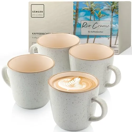 SÄNGER Rio Creme Kaffeebecher Set 4-teilig in beige von Sänger