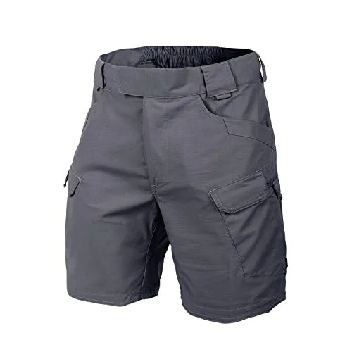 Helikon-Tex Urban Tactical Shorts - Kurze Cargohose 8,5 Shadow Grey - Wanderhosen für heiße Wetterbedingungen, mit 2-Wege elastischem Ripstop-Material für optimale Bewegungsfreiheit und viele praktische Taschen für Ausrüstung.