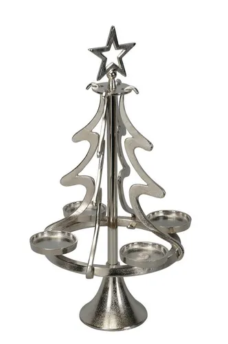 finehomegarden Kerzenständer Alu Tannenbaum 55cm & 72cm in silber von finehomegarden