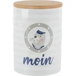 Vorratsdose aus Porzellan mit Bambusdeckel Moin 11x16cm von La Vida