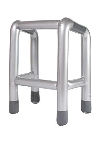 Cepewa witzige Aufblasbare Aufblasbare Gehhilfe, Rollator, Gehgestell - Silber - Spaß Gag Geschenk für Oma und Opa oder Verkleidung/Kostüm zum Karneval, Halloween Geburtstag,Scherzartikel