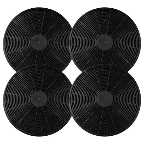 vhbw 4x Aktivkohlefilter kompatibel mit PKM T1-60A++IXEZ, 5544 RT, 5544 CT, 5544 WT, 5544 ST, 6036 Z Dunstabzugshaube - 17,5 cm