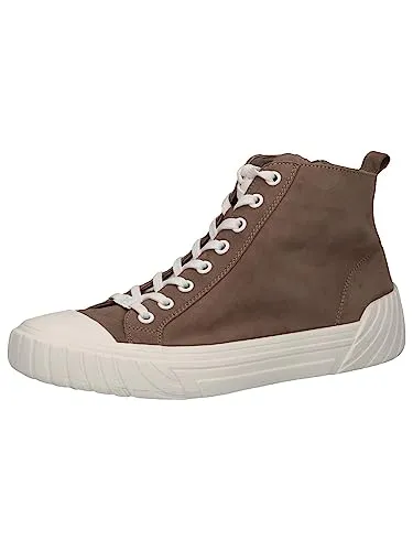 Caprice Damen High Top Sneaker 9-25250-20, Braun - Stiefel mit weichem Veloursleder, praktische Schnürung und Reißverschluss für leichten Einstieg. Herausnehmbares Fußbett sorgt für individuellen Komfort.