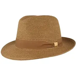 Breiter Strohhut Bogart Kofferhut mit UV Schutz 50+ in Grün M - Caps & Hüte, stilvoller Bogart Kofferhut mit UV Schutz 50+, ideal für sonnige Tage und Outdoor-Aktivitäten.