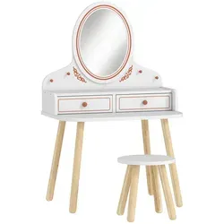 AIYAPLAY Kinder Schminktisch Set mit Hocker und Spiegel von AIYAPLAY
