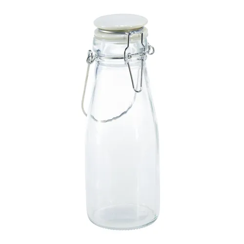 Glasflasche Dekoration mit Bügelverschluss Retro Stil