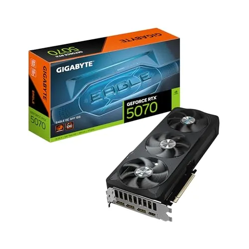 GIGABYTE GeForce RTX 5070 Eagle OC SFF 12G Grafikkarte, 12GB 192-Bit GDDR7, PCIe 5.0, WINDFORCE Cooling System, GV-N5070EAGLE OC-12GD Grafikkarte