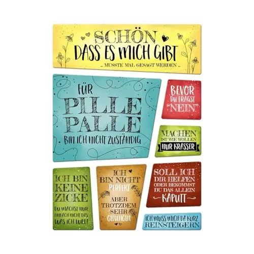 trendaffe - Kühlschrankmagnete 8er Set - Sprüche über Sich selbst - Ego Ich Spruch Leben