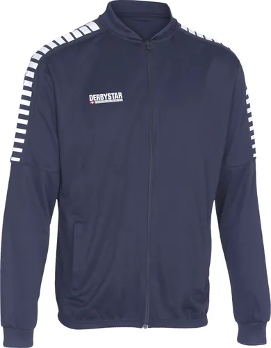 Derbystar Hyper Poly-Arbeitsjacke Unisex - Navy Weiß, XL - Sportjacke mit modischem Collegekragen, maximaler Bewegungsfreiheit durch leichtes Material und breitem Bund für perfekten Sitz. Ideal für aktive Menschen.