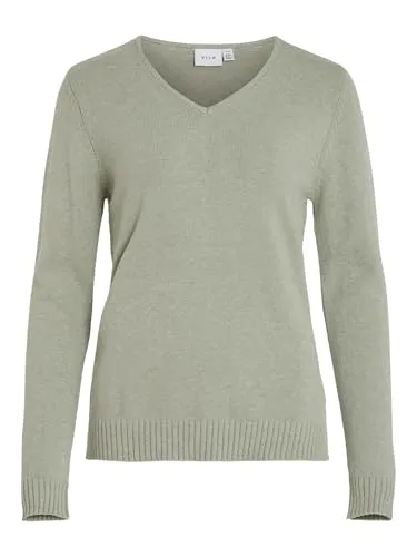 VIRIL V-Neck L/S Knit TOP - NOOS - Damen Pullover mit V-Ausschnitt, angenehmem Tragekomfort und überschnittenen Schultern für einen lässigen Look. Ideal für jeden Anlass!