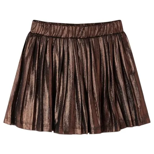 Kinderrock mit Glitzer Mädchen Rock Kinder Mädchenrock Minirock Cognac 116