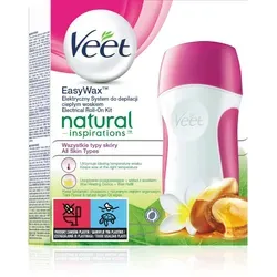 Veet Easy Wax elektrisches Warmwachs Roll on System - Epilierer für sanfte Haarentfernung, mit automatischer Temperaturregelung und pflegenden Inhaltsstoffen für bis zu 28 Tage glatte Haut.