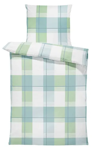 One Home Bettwäsche Modern, Biber, 2-teilig, kariert, kuschelig warm - Kuschelige 2-teilige Bettwäsche in modernem Karodesign. Aus hochwertigem Biber-Material für angenehme Wärme und Komfort in der Winterzeit. Ideal für erholsame Nächte.