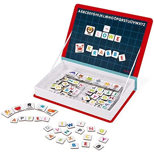 Janod J02713 Magneti'Book Alphabet Educational Game, German Version, Rot