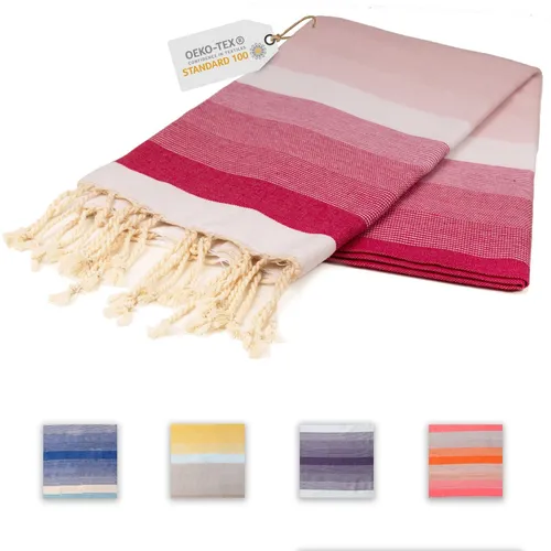 Sandrella Hamamtuch Sauna Damen & Herren groß Baumwolle Strandtuch Decke Pool