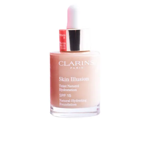 Clarins Skin Illusion Natural Hydrating Foundation 111N Auburn - Make-up für Damen, 30 ml, spendet Feuchtigkeit, passt sich dem Hautton an und sorgt für einen strahlenden Teint mit SPF 15.