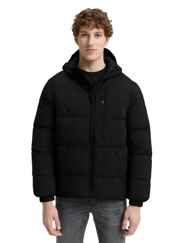 TOM TAILOR DENIM Steppjacke Herren, schwarz, Gr. XL - Funktionsjacke mit Kapuze, ideal für kalte Tage. Leichtes Material sorgt für ein angenehmes Tragegefühl, während der elastische Bund perfekten Sitz garantiert.