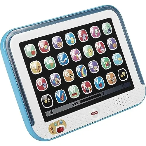 Fisher-Price Lernspaß, Lernspielzeug für Kleinkinder, Smart Stages Tablet Computer-Attrappe mit Musik und Leuchtfunktion für Kinder ab 1 Jahr, Version: UK-Englisch , CDG33