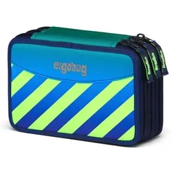 ergobag Neo Maxi Pencil Case TruckBär neongrün - Federmäppchen mit 40 Teilen, fluoreszierend und perfekt organisiert für die Schule. Mit 3 Fächern und Klettverschluss für Kleingeld - ideal für kreative Köpfe!