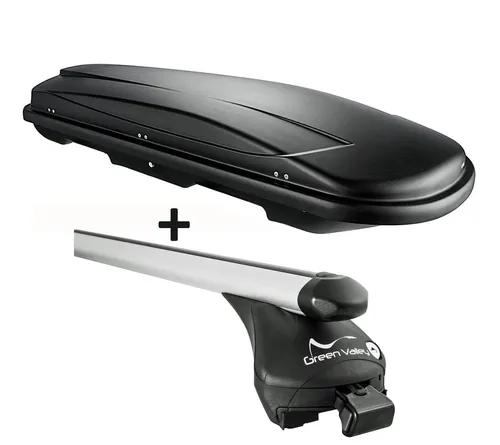 Skibox schwarz VDP JUXT600 lit+Relingträger Alu für für Lexus NX ab15 bis auflie