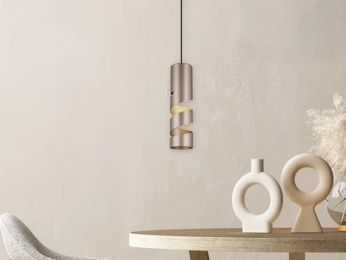 Kleine LED Pendelleuchte einflammig - Moderne Küchenlampe für Esstisch - Elegante einflammige LED Pendelleuchte mit 12 cm Durchmesser. Das coffeefarbene Metalldesign und die dimmbare GU10 Fassung sorgen für eine perfekte Lichtatmosphäre in jedem Raum.