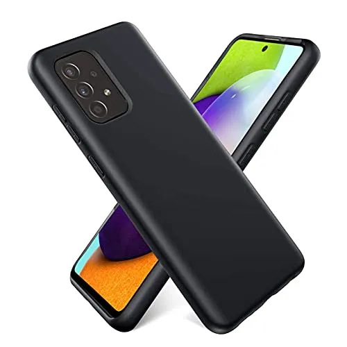 Produktbild CoolGadget TPU Handyhülle für Samsung Galaxy A52 / A52 5G / A52S 5G Silikonhülle, farbige TPU Soft Case mit Grip-Oberfläche, kompatibel mit Samsung Galaxy A52 / A52 5G / A52S 5G (6,5 Zoll), Schwarz