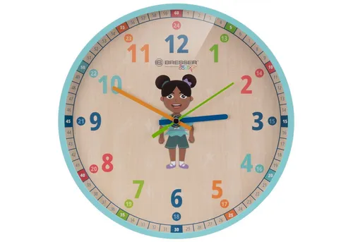 BRESSER junior Wanduhr Kinder-Wanduhr Luna in blau von BRESSER junior