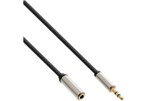 Inline InLine® Slim Audio Kabel Klinke 3,5mm ST/BU, Stereo, 10m Audio-Kabel