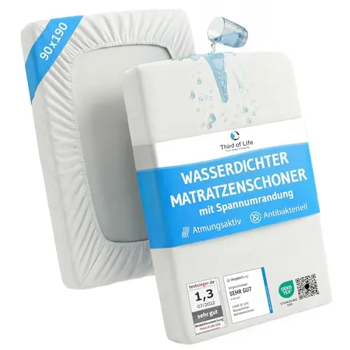 Matratzenschoner 90 x 190, wasserdicht, atmungsaktiv und hygienisch