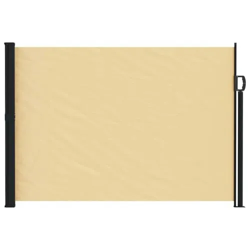 vidaXL Ausziehbare Seitenmarkise Sand 300 x 117 cm - Moderne, einziehbare Seitenmarkise aus 100% Polyester mit robuster Stahlkonstruktion. Ideal für Balkon, Terrasse oder Garten – bietet Schatten, Windschutz und Privatsphäre. Einfache Montage und flexibler Einsatz!