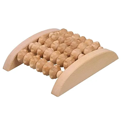 HOFMEISTER® Massage-Gerät aus Buchenholz, gegen Verspannungen & Schmerzen, Wellness & Entspannung für die Füße, Naturprodukt aus Europa, Fußmassage Roller, Holz, 19 cm